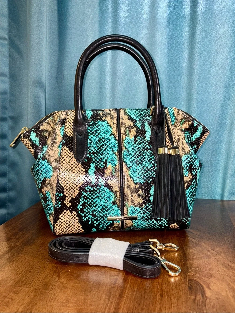 Brahmin GUC Mini Camila - Bird of Paradise Frontera - Suede Tassels - Wing Sides
